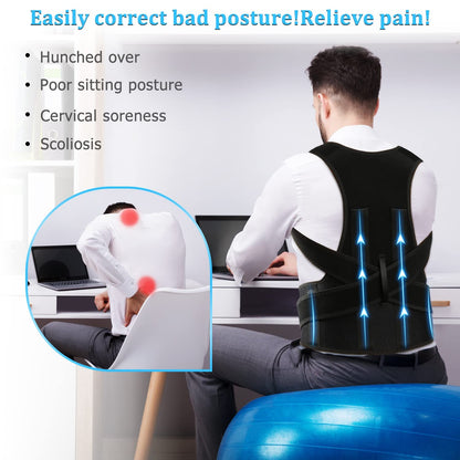 Adjustable Back Posture Corrector/ Relieve Pain Belt Women Men