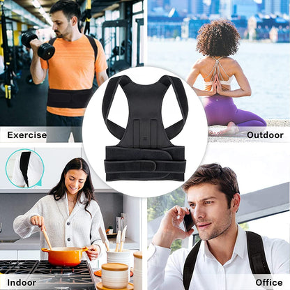 Adjustable Back Posture Corrector/ Relieve Pain Belt Women Men